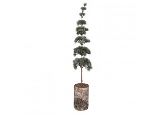Vánoční dekorace jehličnatý stromek na dřevě L - 15*15*80 cm
