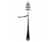 Stříbrná kovová lžíce na obouvání stromek Tree - 51cm Mars & More 