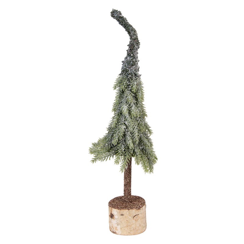 Vánoční dekorace jehličnatý stromek na dřevě - Ø 10*35 cm