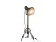 Stojací lampa kulatá v kovově šedé barvě - 35*30*93 cm J-Line by Jolipa