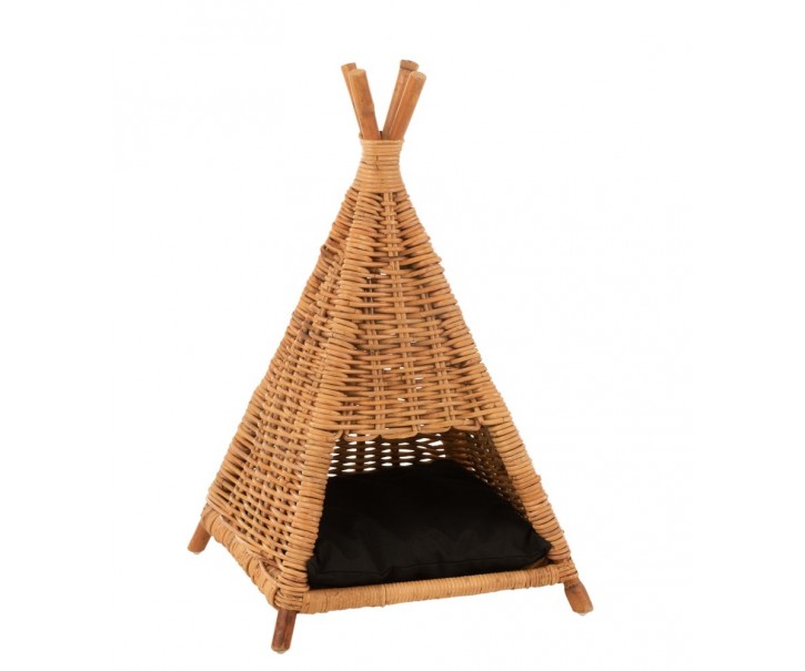 Ratanový pelíšek Miauw Miauw pro kočku - 45*45*72 cm J-Line by Jolipa
