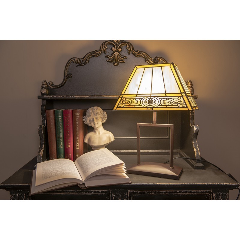 Stolní Tiffany lampa - 28*20*46 cm E27/max 1*40W Clayre & Eef Stolní Tiffany lampa - 28*20*46 cm E27/max 1*40W Clayre & Eef