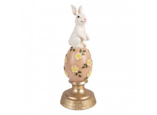 Dekorace králík na květovaném vajíčku - Ø 10*26 cm