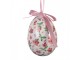 9ks dekorace bílé závěsné vajíčko s květy Spring Egg - Ø 5*8 cm Clayre & Eef