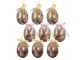 6ks dekorace barevné závěsné vajíčko s králíčky Spring Egg - Ø 5*8 cm Clayre & Eef
