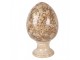 Béžové keramické vajíčko s květy Margaus XL - Ø 17*28 cm Clayre & Eef