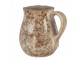 Béžový antik keramický džbán s květy Margaus M - 16*13*16 cm Clayre & Eef