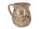 Béžový antik keramický džbán s květy Margaus M - 16*13*16 cm Clayre & Eef