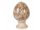 Béžové keramické vajíčkos květy Margaus S - Ø 9*14 cm Clayre & Eef