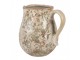 Béžový antik keramický džbán s květy Margaus L - 20*16*20 cm Clayre & Eef