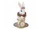 Dekorace bílý králík v šálku - 8*8*14 cm Clayre & Eef