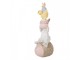Dekorace bílý králík na vajíčku a s kuřátkem - 8*6*19 cm Clayre & Eef