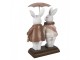 Dekorace králíčci s nůší a deštníkem - 13*6*16 cm Clayre & Eef