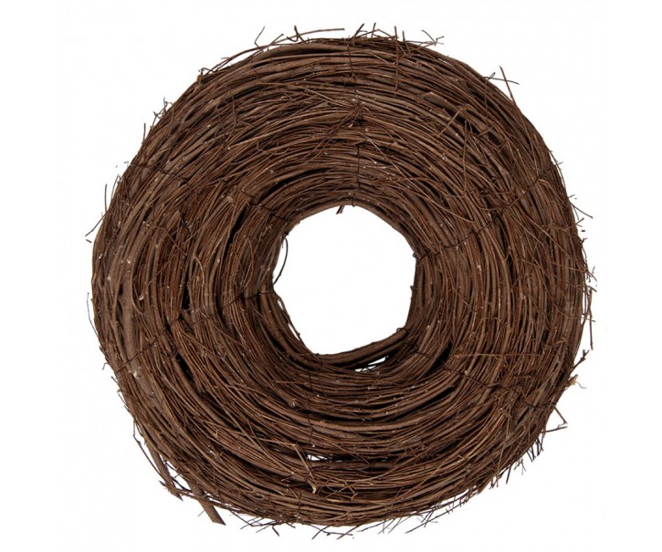 Přírodní hnědý proutěný jilmový věnec Elm S - Ø 30*10 cm Clayre & Eef