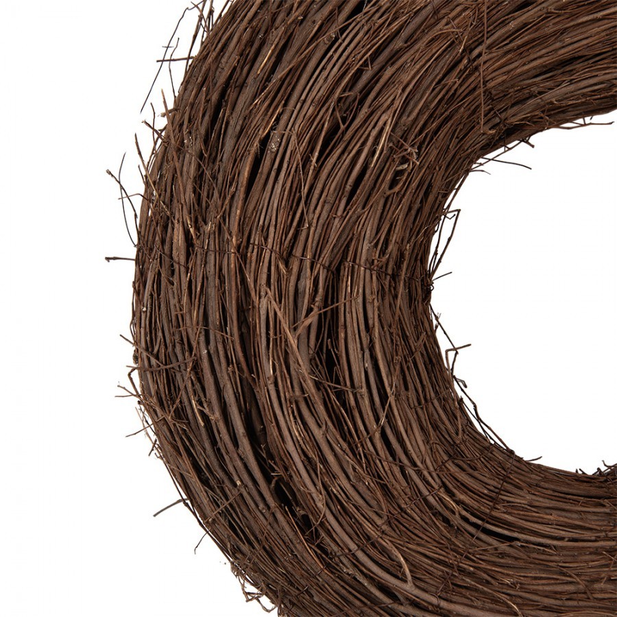 Přírodní hnědý proutěný jilmový věnec Elm M - Ø 40*12 cm Clayre & Eef Přírodní hnědý proutěný jilmový věnec Elm M - Ø 40*12 cm Clayre & Eef