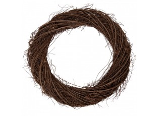 Přírodní hnědý proutěný věnec Woodly XL - Ø 55*6 cm