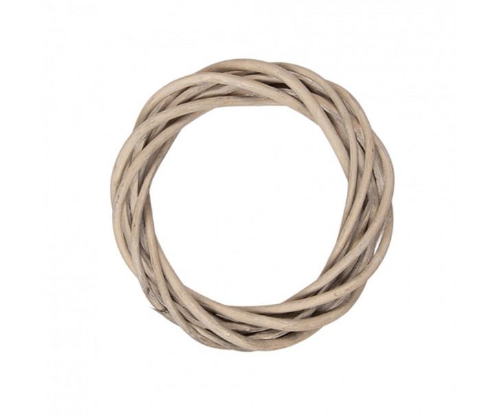 Přírodní šedý ratanový věnec Rattan XXS - Ø 10*2 cm Clayre & Eef