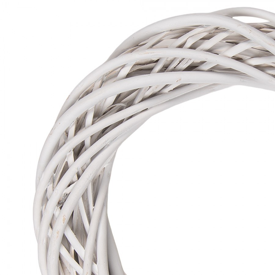 Přírodní bílý ratanový věnec Rattan S - Ø 30*6 cm Clayre & Eef Přírodní bílý ratanový věnec Rattan S - Ø 30*6 cm Clayre & Eef