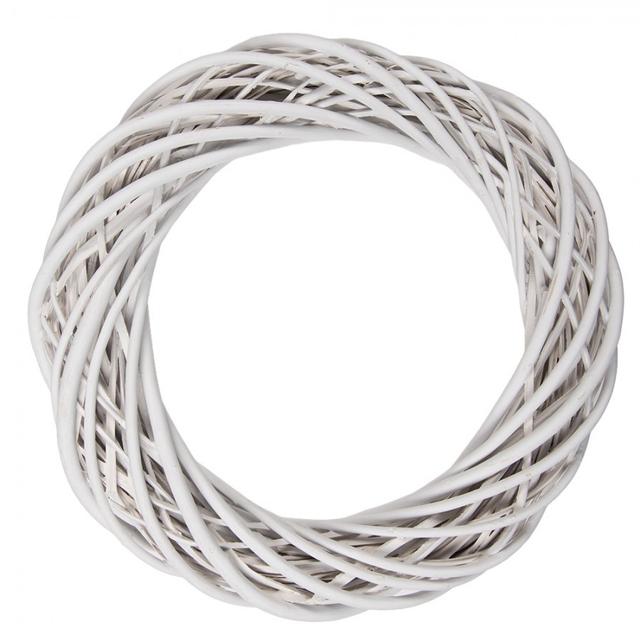 Přírodní bílý ratanový věnec Rattan L - Ø 40*7 cm