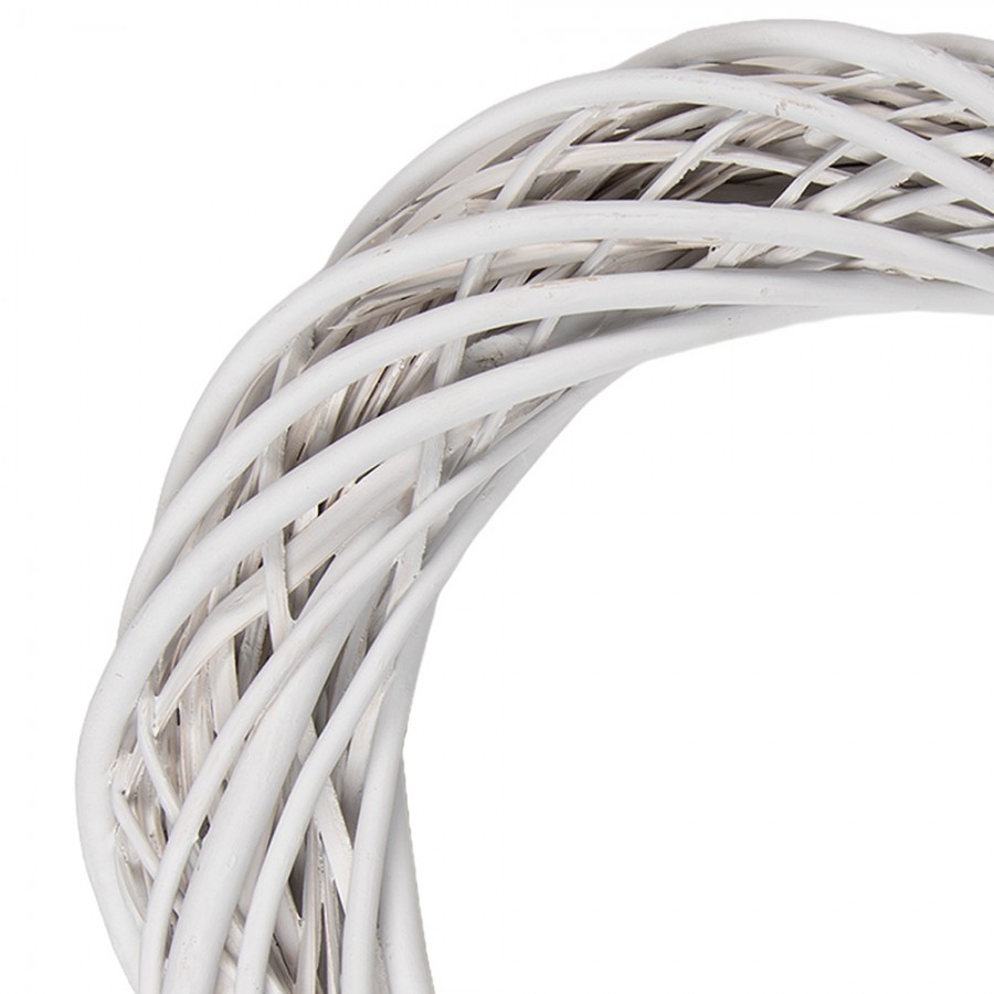 Přírodní bílý ratanový věnec Rattan M - Ø 40*7 cm Clayre & Eef Přírodní bílý ratanový věnec Rattan M - Ø 40*7 cm Clayre & Eef