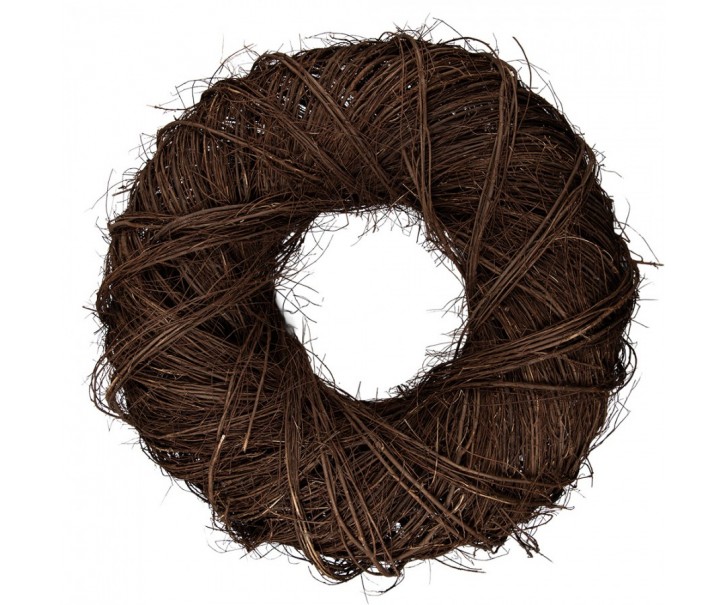 Masivní přírodní proutěný hnědý věnec Wreath XL - Ø 80*23 cm Clayre & Eef