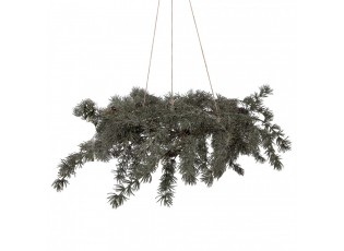 Vánoční závěsný svítící umělý věnec Christmas Wreath LED - Ø 60*8 cm / 3*AA