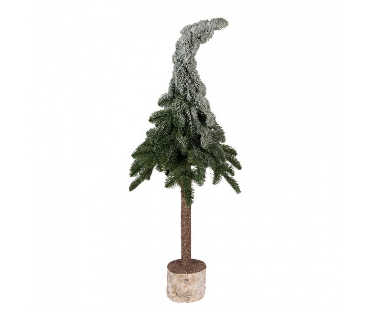 Elegantní zasněžený jehličnan na podstavci – Dotek zimní magie - Ø 30*85 cm Clayre & Eef
