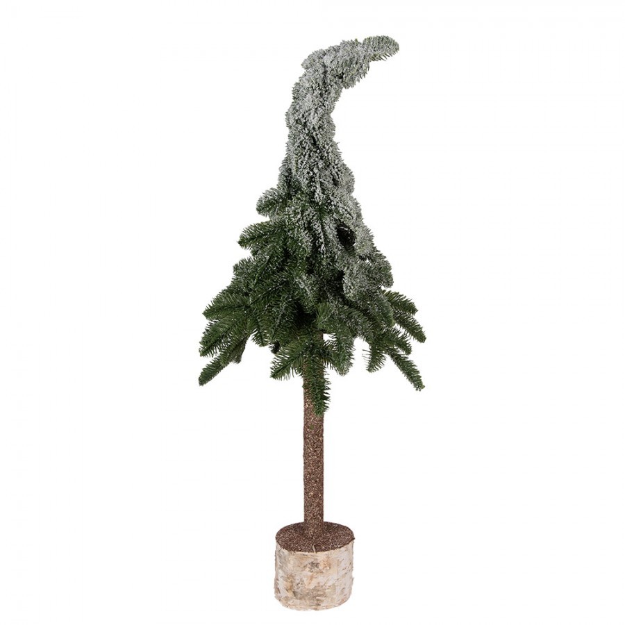 Elegantní zasněžený jehličnan na podstavci – Dotek zimní magie - Ø 30*85 cm