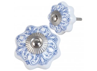 Keramická úchytka s ornamenty - Ø 4 cm