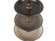 Béžovo-zlatý kovový 3-patrový etažér ve vintage stylu - Ø 18*35 cm Clayre & Eef