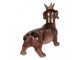 Hnědá dekorace jezevčík s korunkou Dachshund - 35*14*28 cm Clayre & Eef