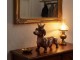 Hnědá dekorace jezevčík s korunkou Dachshund - 35*14*28 cm Clayre & Eef