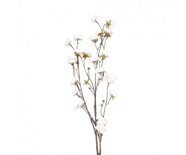 Dekorační větvička třešeň s bílými květy Cherry Blossom - 15*15*115 cm Clayre & Eef