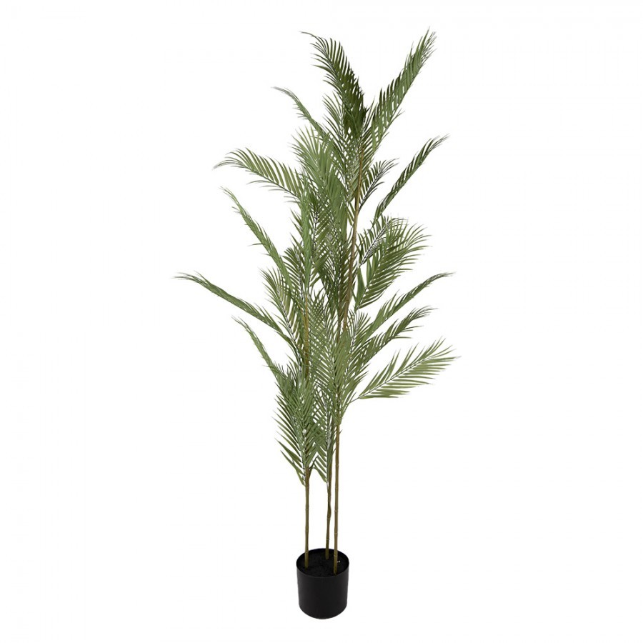 Impozantní umělá palma v květináči – kus exotiky - 25*25*180 cm