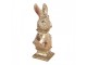 Dekorace busta králík s čelenkou se zlatou patinou - 16*11*31 cm Clayre & Eef