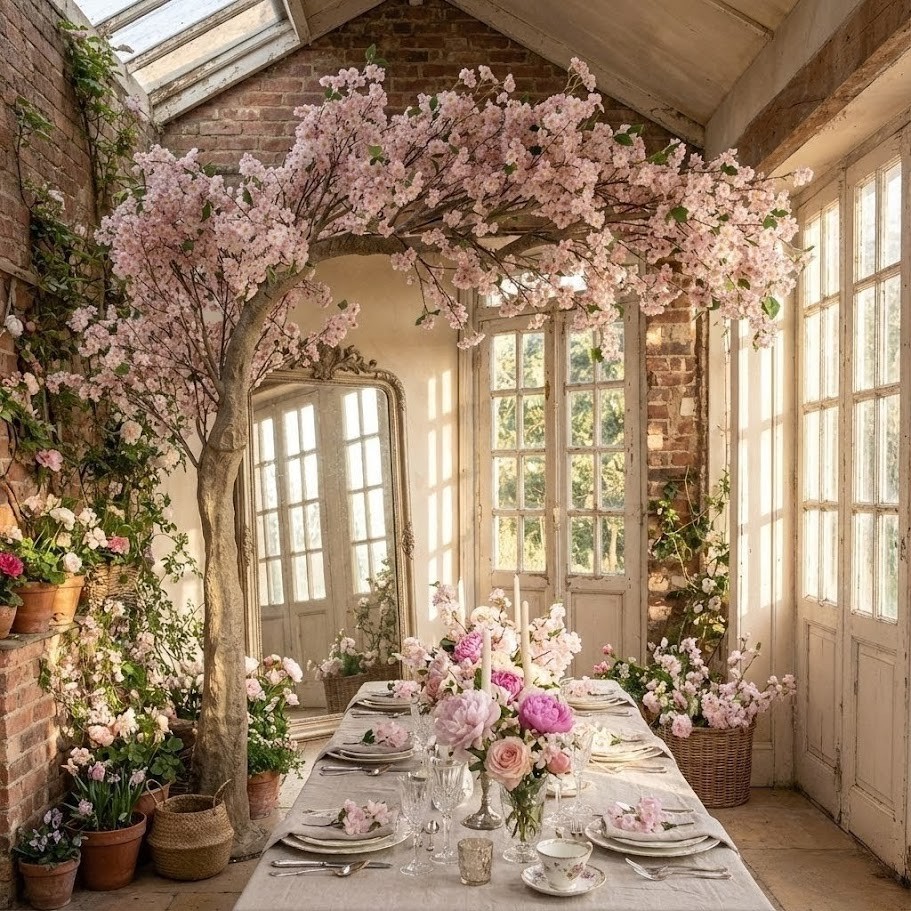 Dekorační strom třešeň s růžovými květy Cherry Blossom - 150*100*320 cm Clayre & Eef Dekorační strom třešeň s růžovými květy Cherry Blossom - 150*100*320 cm Clayre & Eef
