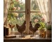Hnědá antik dekorace slepice - 13*9*20 cm Clayre & Eef