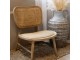 Přírodní dřevěné křeslo s výpletem Lounge - 60*62*78 cm Chic Antique