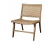 Přírodní dřevěné křeslo s výpletem Lounge French chair - 57*62*79 cm Chic Antique