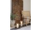 Přírodní dřevěné křeslo s výpletem Lounge French chair - 57*62*79 cm Chic Antique