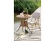Venkovní latté bistro židle La Rochelle s výpletem - 62*53*82 cm Chic Antique