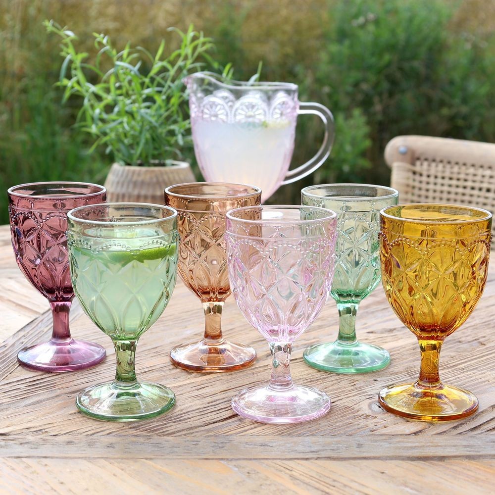 Set 6ks barevných skleniček na víno Saint-Émilion - Ø 8*15 cm / 250ml Chic Antique Set 6ks barevných skleniček na víno Saint-Émilion - Ø 8*15 cm / 250ml Chic Antique
