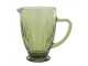 Zelený skleněný džbán s vroubky Saint-Émilion - 12*20 cm / 1000 ml Chic Antique