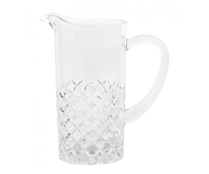 Skleněný džbán s diamantovým brusem Lorient - 20*11*22 cm / 1150ml Chic Antique