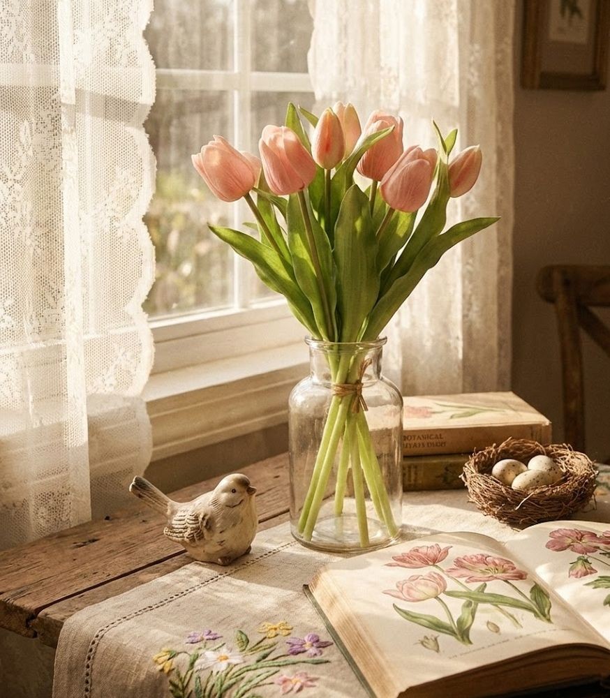 Kytice 7ks růžových realistických tulipánů Tulips - 17*30 cm daan kromhout Kytice 7ks růžových realistických tulipánů Tulips - 17*30 cm daan kromhout