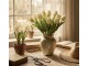 Kytice 7ks bílých realistických tulipánů Tulips - 17*30 cm daan kromhout