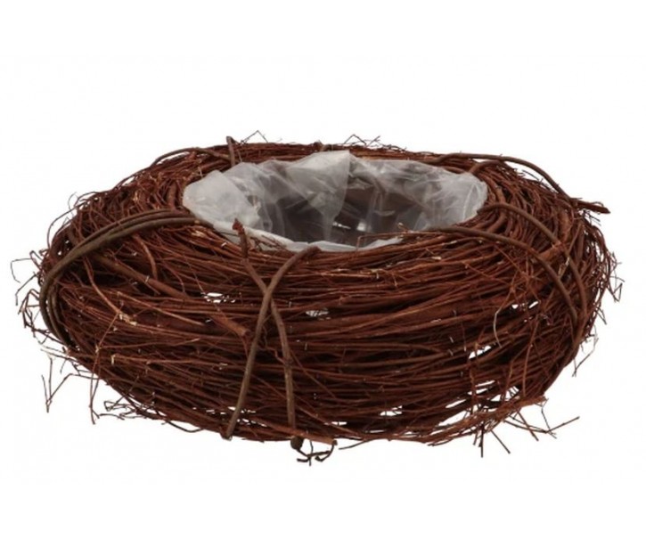Hnědý květináč věnec z jilmových větví Elm Branch - Ø 30*10 cm daan kromhout