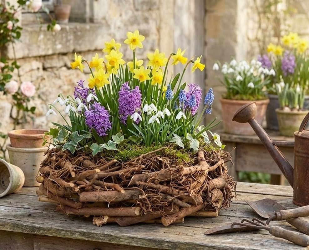 Hnědý květináč věnec z kořenů Root Wood - Ø 30 cm daan kromhout Hnědý květináč věnec z kořenů Root Wood - Ø 30 cm daan kromhout