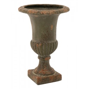 Zelený antik květináč Antiqou French - Ø 48*71 cm