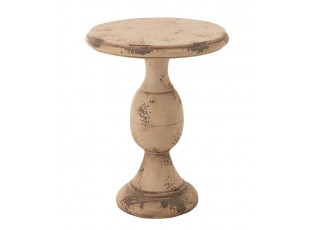 Béžový antik odkládací stůl Antiqou - Ø 41*58 cm